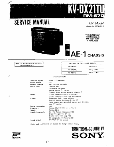 Sony AE-1 Sony AE-1 chassis